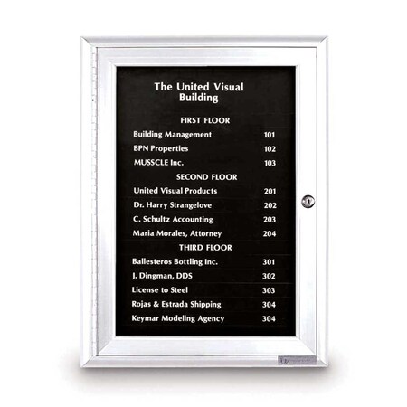 United Visual Products Outdoor Enclosed Combo Board, 72"x36", Satin Frame/Black & Buff UVCB7236OD-BLACK-BUFF